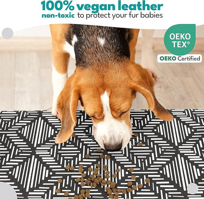 NALALAS Large Dog Mat for Food and Water, Cat Feeding Mat | Large Waterproof Dog Bowl Mat | Non-Slip Pet Food Mat for Floors | Pet Mats for Food and Water | Easy to Clean