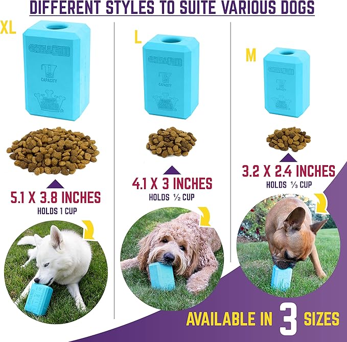 Chew King Premium Treat Dog Toy, Medium, Extremely Durable Natural Rubber Fillable Toy Collection, Frozen Feeding