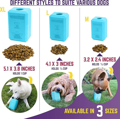 Chew King Premium Treat Dog Toy, Medium, Extremely Durable Natural Rubber Fillable Toy Collection, Frozen Feeding