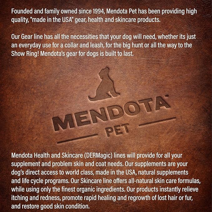 Mendota Pet Snap Leash - British-Style Braided Dog Lead, Made in The USA - Ruby, 3/8 in x 4 ft - for Small/Medium Breeds