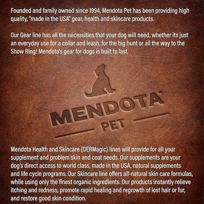 Mendota Pet Snap Leash - British-Style Braided Dog Lead, Made in The USA - Ruby, 1/2 in x 6 ft - for Large Breeds