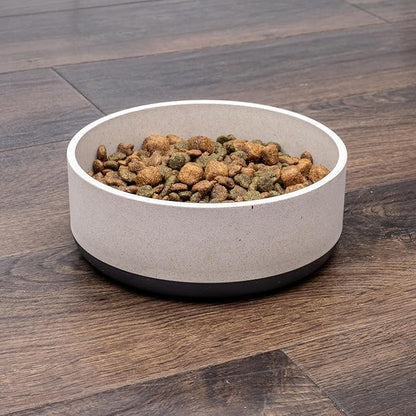 Titan Bamboo Dog Bowl Large with Ultra Grip Rubber Base Pet Bowl 9 Inch