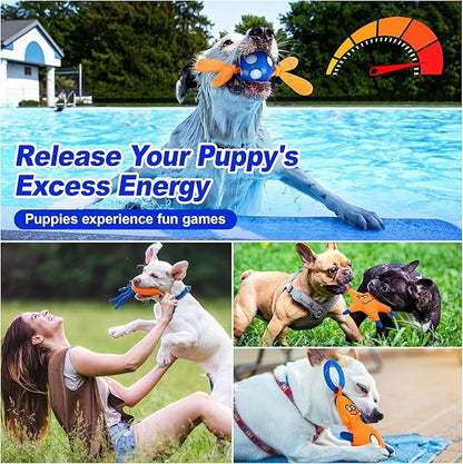 4 Pack Frozen Puppy Toys to Keep Them Busy to Relieve Teething Pain,Chew Toys for Puppies 0-6 Months Relieve Teething Itch, Puppy Teething Rings to Release Excess Energy