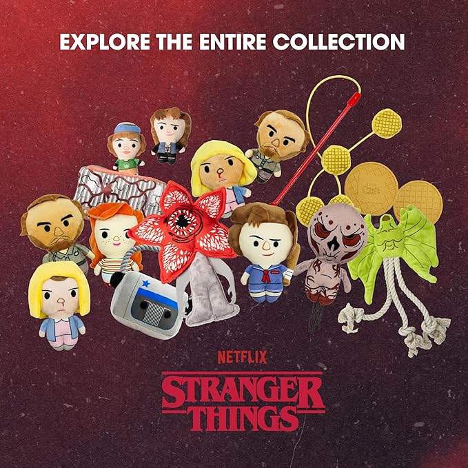 design LAB, Inc. Stranger Things Official Merchandise | Interactive Toys for Indoor Play | Steve & Demogorgon 2-Pack Set | Cool Dog Toy Stuffed Animals | Stranger Things Toys