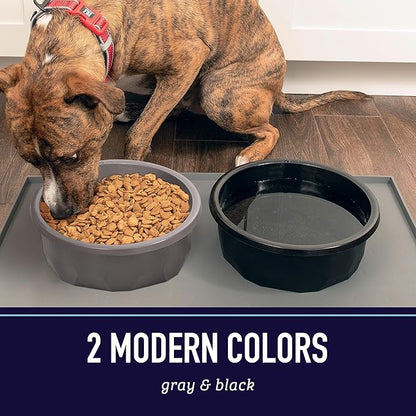 Leash Boss Extra Large Dog Bowl (14 Cups) – Heavy Duty, High-Capacity Food & Water Dish for Large Breeds, Durable Plastic, Non-Slip, Spill-Resistant Pet Bowl