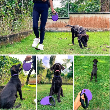 Tuff Pupper Heavy Duty Retractable Dog Leash | 16 ft Dog Leash with Reflective Stitching for Nighttime Safety | One Button Lock and Release | Comfortable Hand Grip | for Dogs Up to 120 lbs