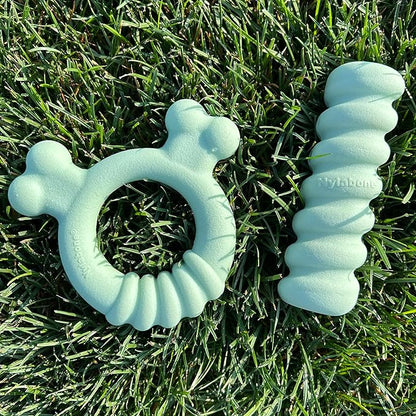 Nylabone Sensory Material Soothing Puppy Chew Toy Ring, Toys for Teething Puppies, Chicken Flavor, Small - Up to 25 lbs, 1 Count