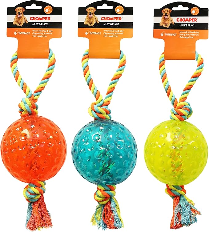 Boss Pet Chomper TPR Ball Rope Tug