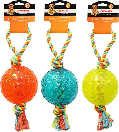 Boss Pet Chomper TPR Ball Rope Tug