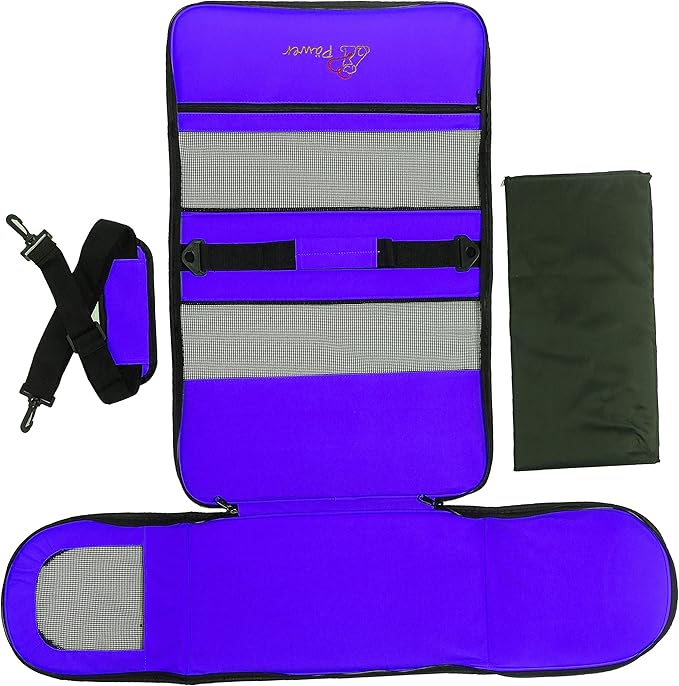Pawer 18” x 10” x 10”Soft-Sided Foldable Airline Approved Pet Carrier for Cat, Puppy and Small Dog, Washable 600D Oxford Fabric, with Handle and Strap for Carry, Multiple Colors Available