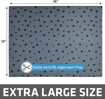 Drymate Cat Litter Box Mat, Litter Trapping Mat, Waterproof, Urine-Proof, Absorbent, Machine Washable, Soft on Paws, Contains Mess, Protects Floors, Kitten Supplies, Dark Grey, 28x36 XL, 12-Pack