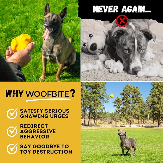 Indestructible Jumping Jack Chew Toy - Lifetime Replacement - Durable Dog Toy for Aggressive Chewers - Safe, Non-Toxic Natural Rubber - Interactive, Chew & Fetch - Tough, Heavy Duty - 4.5”