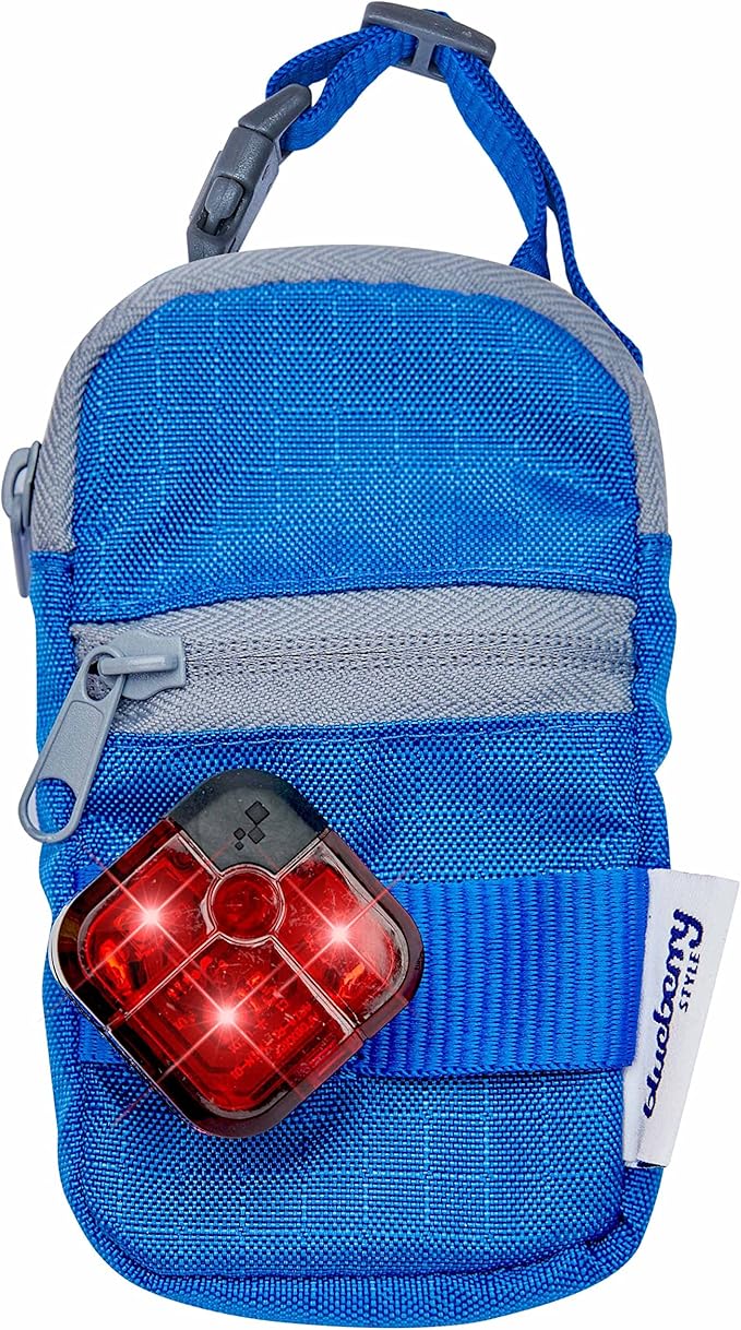 Blueberry Style Blue Dog Waste Bag Dispenser, Dog Poop Bag Holder Leash Attachment, Includes 1 Roll of Free Poop Bags