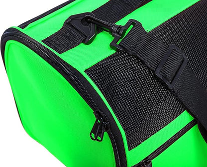 Pawer 18” x 10” x 10”Soft-Sided Foldable Airline Approved Pet Carrier for Cat, Puppy and Small Dog, Washable 600D Oxford Fabric, with Handle and Strap for Carry, Multiple Colors Available