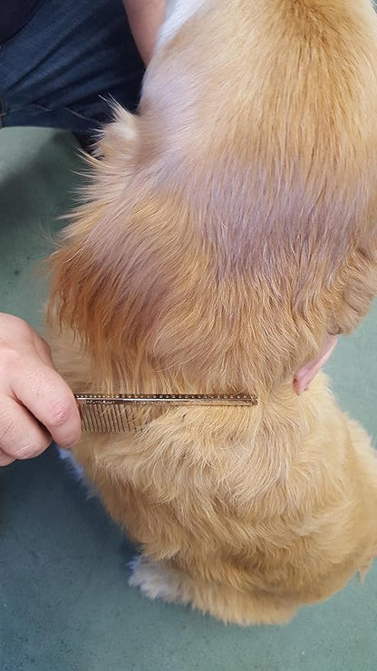 Resco US-Made Combination Comb for Dogs and Cats, Chrome