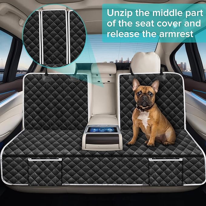 Dog Car Seat Cover for Back Seat Compatible with Ford F150 F-150 F250 Truck Lariat King Ranch Platinum XL XLT Limited Raptor Accessories 2000-2026, Waterproof Pet Bench Rear Seat Covers