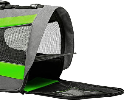 Pawer 18” x 11”x 11” Soft-Sided Foldable Airline Approved Pet Carrier for Cat, Puppy and Small Dog, Washable 600D Oxford Fabric, with Handle and Strap for Carry, Multiple Colors Available