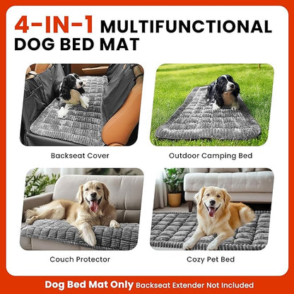 HiPetpy Backseat Dog Bed Mat for Car, Non-Slip Dog Bed for Car Back Seat, Soft & Cozy Dogs Blanket, Washable Travel Pet Mat Seat Protector for Cars, SUVs, Trucks