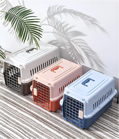 LLGJ-Pets Spree Travel Pet Carrier Dog/cat Hard-Sided Carriers for Pets up to 14 Pounds Small Animal Carrier Airline/Road Travel Approved Stout (Coffee)