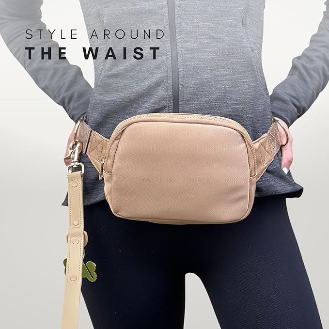 Hands Free Leash and Belt Bag | Chestnut Belt Bag + Leash