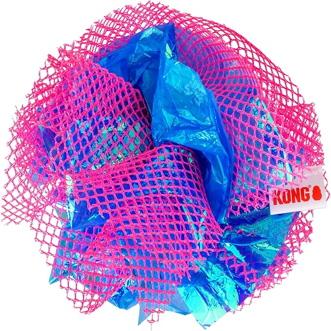 KONG Crackles Cat Toy – Crinkle Sounds, with Catnip, and Treat-Hiding Fun (Fluff Balls)