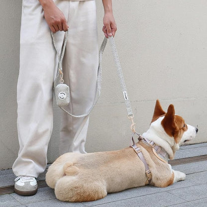 5 FT Stylish Dog Leash, Soft Dog Leashes with Comfortable Padded Handle, Metal Carabiner Clip, Strong No Pull Pet Leash for Small Medium Dogs for Walking, Shopping and Running