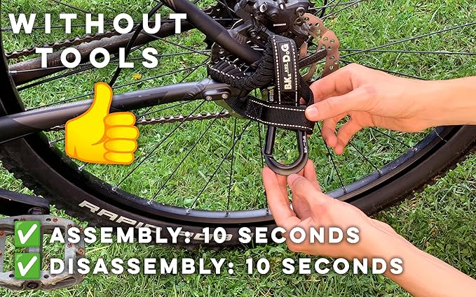 BIKE AND DOG - Dog Leash and Harness for Bicycle, Harness with 3 Rings, 2 are Sides, Includes 2 Special Cable Ties for Bicycle. Patented. (Black, Leash & Harness XL)