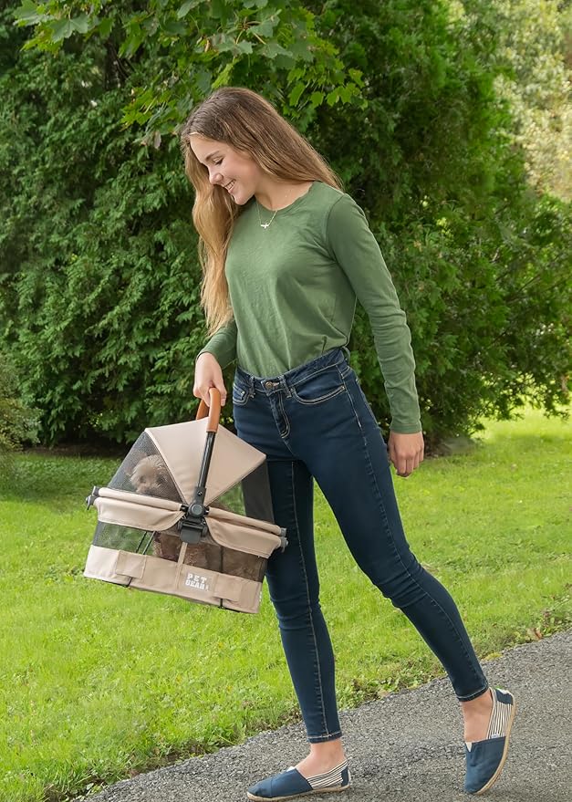 Pet Gear, A Vermont Family Owned Company Since 1936, 3-in-1 Travel System, View 360 Stroller Converts to Carrier and Booster Seat with Easy Click N Go Technology, for Small Dogs & Cats, 4 Colors