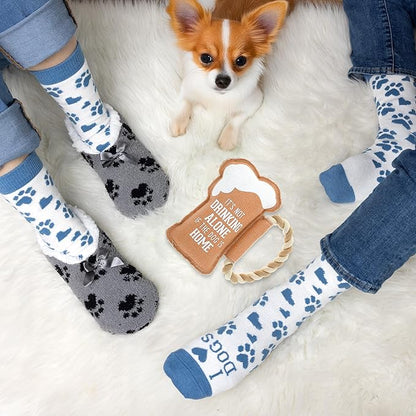 Pavilion Gift Company - Dog is Home - 8" Canvas Rope Dog Toy Chew Tug of War Beer Beer Lover Alcohol Best Friend Dog Doggy Puppy K9 Gift
