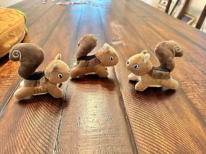Glow Pups Hide and Seek Dog Toy, Stuffed Animal Tree House, Burrow Dog Toy, Hide and Seek Toy for Small Dogs (Replacement Animals, Squirrel)