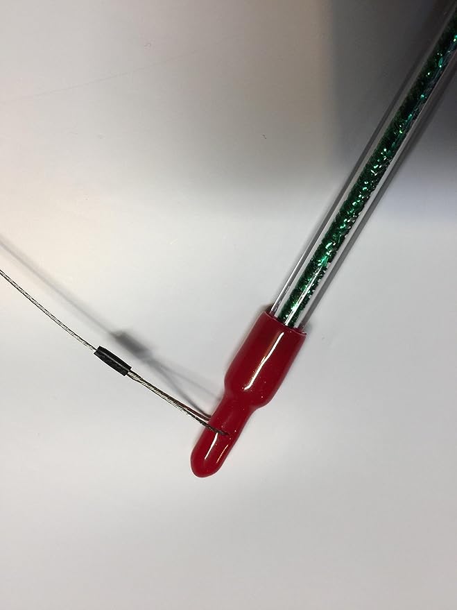 GoCat Da Bee Teaser Wand from The Maker of Da Bird and Cat Catcher - Silver Glitter Wand