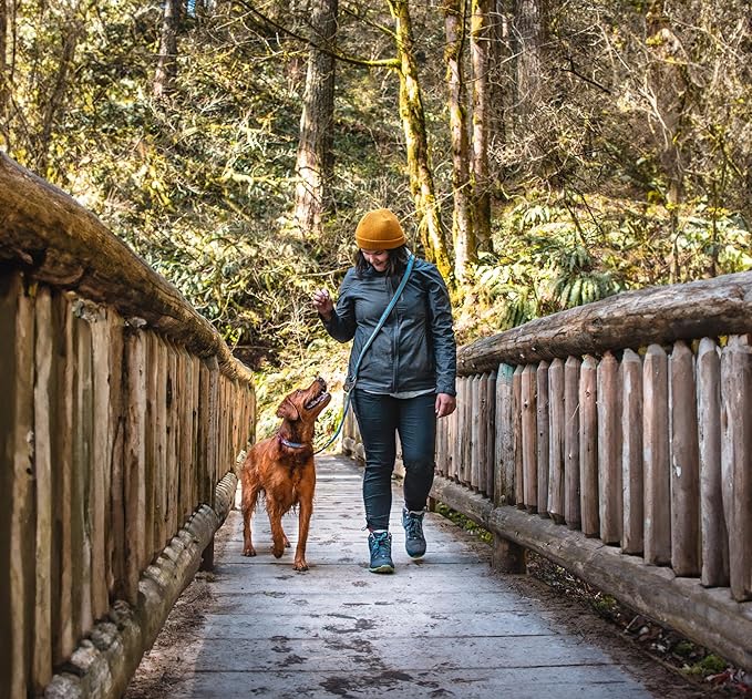 Kurgo 6 in 1 Quantum Leash, Hands Free Leash for Dogs, Running Belt Lead, Crossbody & Waist Belt Style, Reflective, Carabiner Clip, for Training, Hiking, or Jogging, 4 Colors