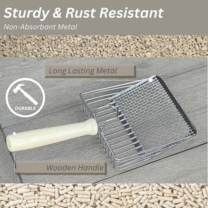 Cat Litter Scooper Accessories for Indoor Cats Heavy Duty Metal Kitty Litter Scoop for Litterbox Multicat Shovel Scoop Filter for Kitty Litter