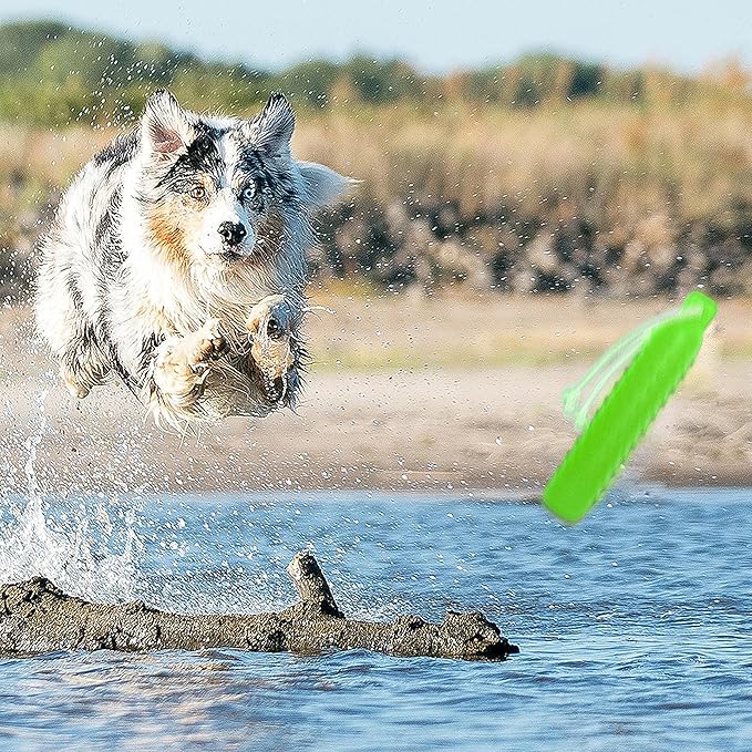 Dog Float Toy - Interactive Training Bumper & Fetching Retrieving Dog Water Toys Dummy Outdoor - Lightweight for Float on the Water Pool Fetch Rope Pet Toys for Small, Medium, Large Dogs