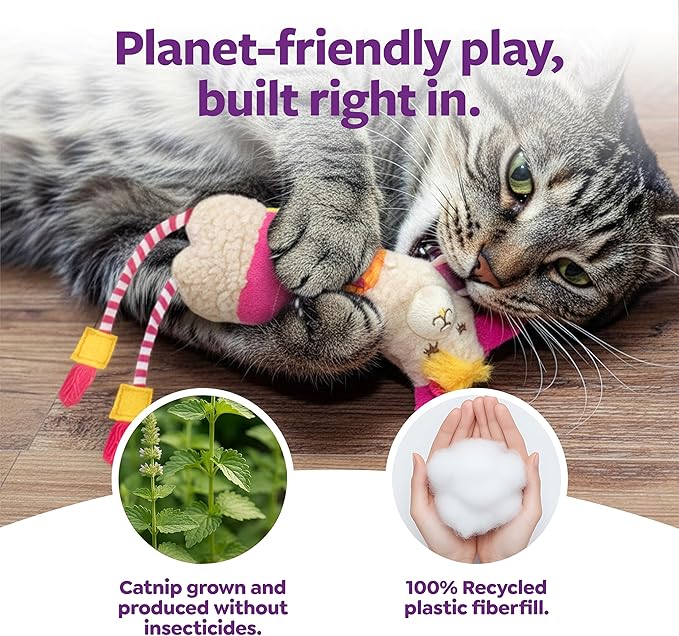 SmartyKat Leggy Llama Catnip Crinkly Plush Kicker Cat Toy, Soft Floppy Body for Wrestling & Bunny Kicks for Cats & Kittens
