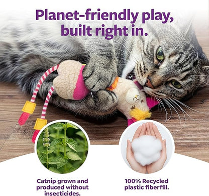 SmartyKat Leggy Llama Catnip Crinkly Plush Kicker Cat Toy, Soft Floppy Body for Wrestling & Bunny Kicks for Cats & Kittens