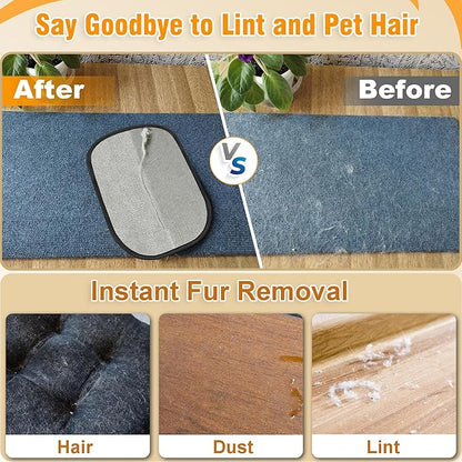 Pet Hair Removal Glove for Cats & Dogs, Upgraded Five-Finger Electrostatic Pet Hair Remover Glove, Reusable Tool for Couch, Carpet, Laundry & Car Seat