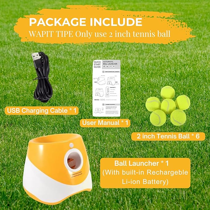 Interactive Outdoor Pet Tennis Dog Ball Throwing Machine - Automatic Dog Ball Launcher
