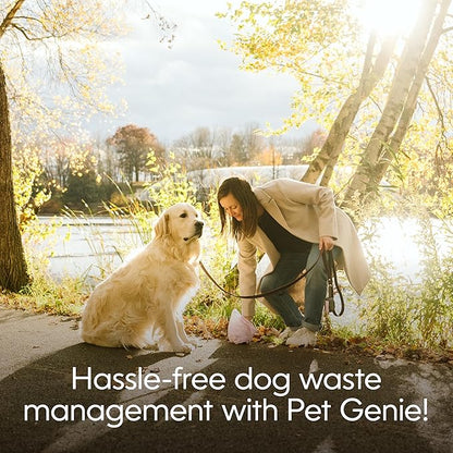 Pet Genie, Dog Poop Bags Rolls Scented, Extra Strong & Leak-Proof for Dogs, Lavender Scented, Easy Tear Pet Waste Bags, Made from 65% Recycled Plastic, 8 Rolls (120 Count)