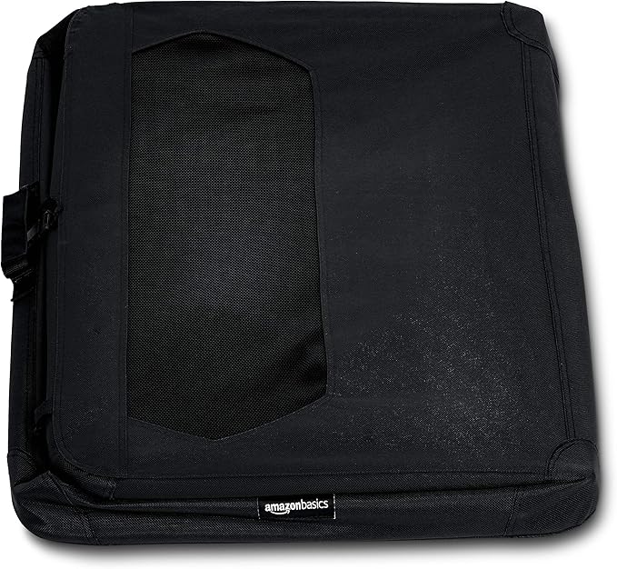 Amazon Basics Foldable Portable Soft Pet Dog Crate Carrier Kennel, 36 x 24 x 24 inches, Black