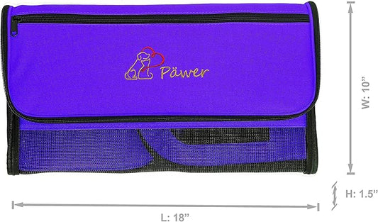 Pawer 18” x 10” x 10”Soft-Sided Foldable Airline Approved Pet Carrier for Cat, Puppy and Small Dog, Washable 600D Oxford Fabric, with Handle and Strap for Carry, Multiple Colors Available
