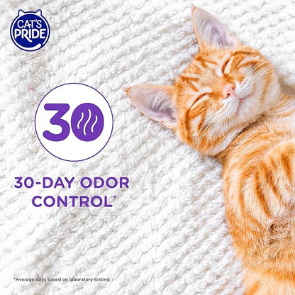 Cat’s Pride Micro Crystals Cat Litter, Non-Clumping, Scented, 30-Day Odor Control, 99% Dust Free, Lightweight, Soft on Paws, 6.5lb Bag