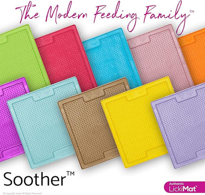 LickiMat Classic Soother Slow Feeder for Dogs Lick Mat Boredom Anxiety Reducer Perfect for Food Treats Yogurt Liquid Food Peanut Butter Fun Alternative to a Slow Feed Dog Bowl, Green