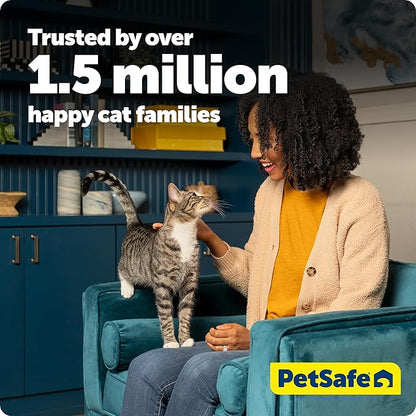 PetSafe ScoopFree Crystal Smart Self-Cleaning Automatic Litter Box - Front Entry - Uncovered Motion-Sensing Cat Box with Integrated Health Counter & App - Includes 1 Disposable Crystal Litter Tray