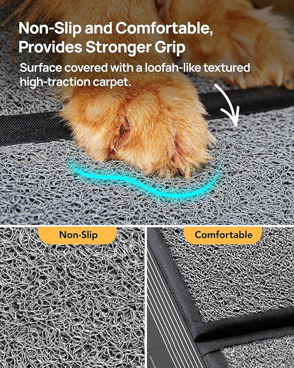 PetThem Dog Ramp for Car 63" Long & 17" Wide Portable Dog Ramps for Large Dogs with Non-Slip Rug Surface Dog Car Ramp for SUV Car & Truck, Folding Dog Ramp Up to 250LBS