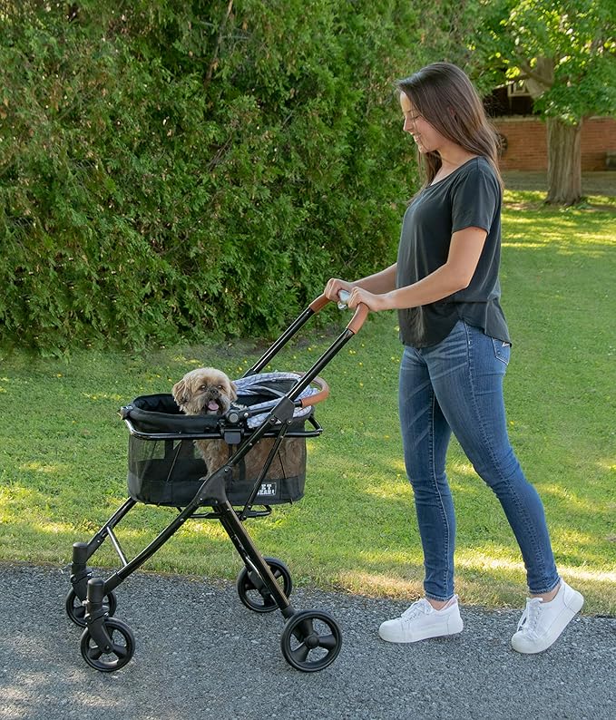 Pet Gear, A Vermont Family Owned Company Since 1936, 3-in-1 Travel System, View 360 Stroller Converts to Carrier and Booster Seat with Easy Click N Go Technology, for Small Dogs & Cats, 4 Colors