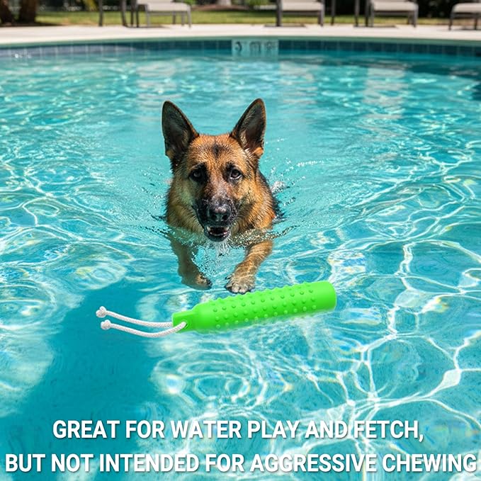 Dog Float Toy - Interactive Training Bumper & Fetching Retrieving Dog Water Toys Dummy Outdoor - Lightweight for Float on the Water Pool Fetch Rope Pet Toys for Small, Medium, Large Dogs