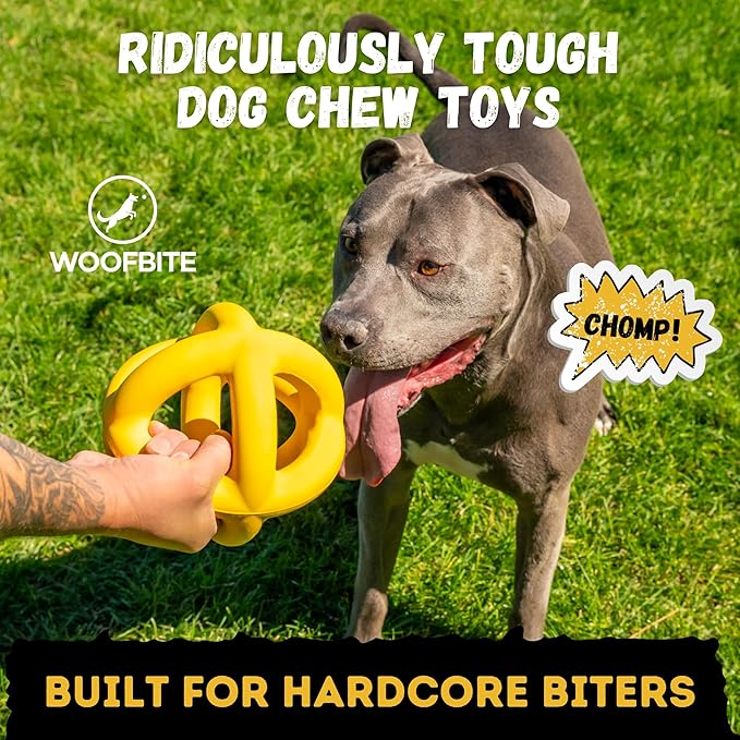 Indestructible Giant XL Dog Ball - Lifetime Replacement - Durable Toy for Aggressive Chewers - Safe, Non-Toxic Natural Rubber - Chew, Tug & Fetch - Tough, Heavy Duty - Large Breed, Massive 8”