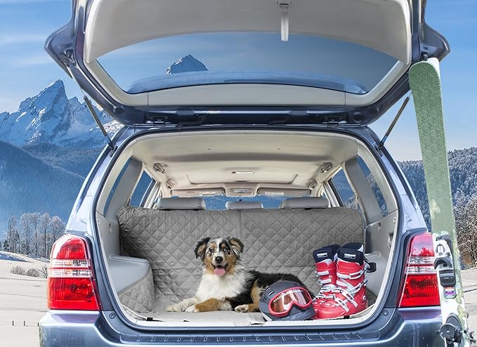 Furhaven Universal Water-Resistant Quilted Hammock-Style Backseat or Cargo Area Protector - Gray, One Size
