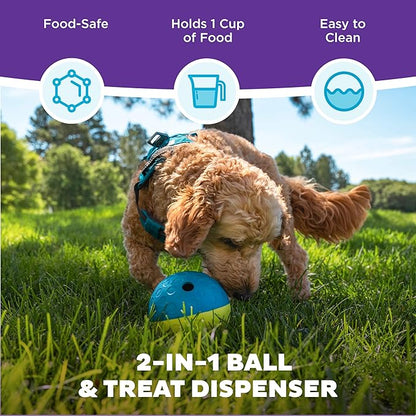 Outward Hound by Nina Ottosson Treat Tumble – Interactive Food-Dispensing Dog Puzzle Ball, Level 1 Beginner, Small, 4.8"